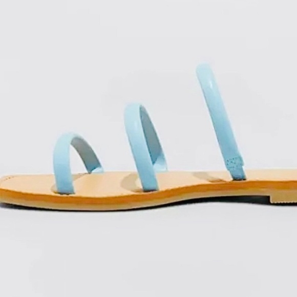 Women's Wren Triple Strap Sandals Blue - A New Day - size 7 - Picture 4 of 4